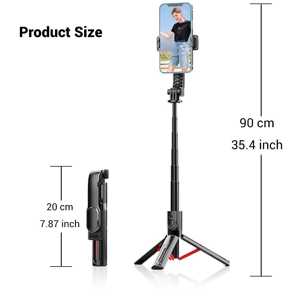 K26 360 Rotate Remote Phone Holder Tripod Bluetooth Selfie Stick Tripod