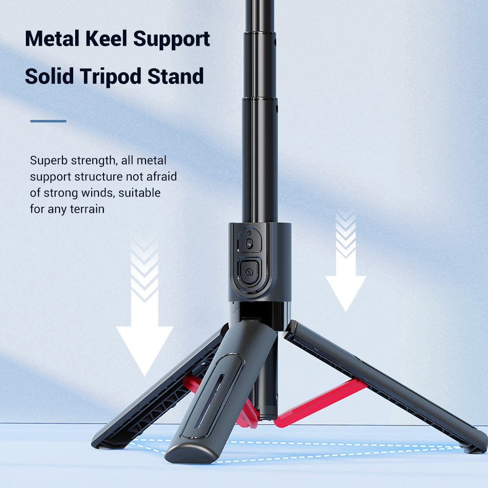 K26 360 Rotate Remote Phone Holder Tripod Bluetooth Selfie Stick Tripod