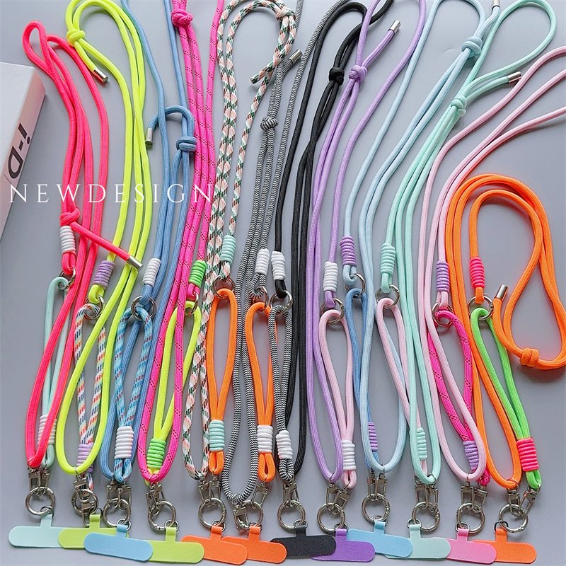 New Creative Short And Long Mobile Phone Universal Lanyard Adjustable Diagonal Long Rope Wrist Strap Hand Pull Short Rope