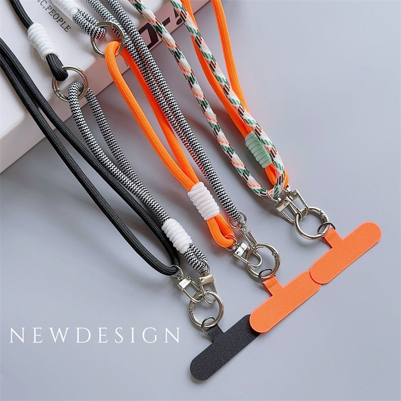 New Creative Short And Long Mobile Phone Universal Lanyard Adjustable Diagonal Long Rope Wrist Strap Hand Pull Short Rope