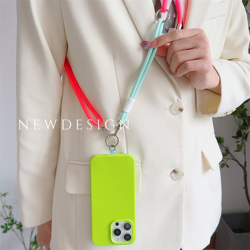 New Creative Short And Long Mobile Phone Universal Lanyard Adjustable Diagonal Long Rope Wrist Strap Hand Pull Short Rope
