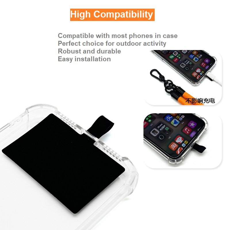 Universal Cell Phone Lanyard Crossbody Polyester Phone Strap 10mm Thick Strong Climbing Rope Compatible for All Mobile Phones