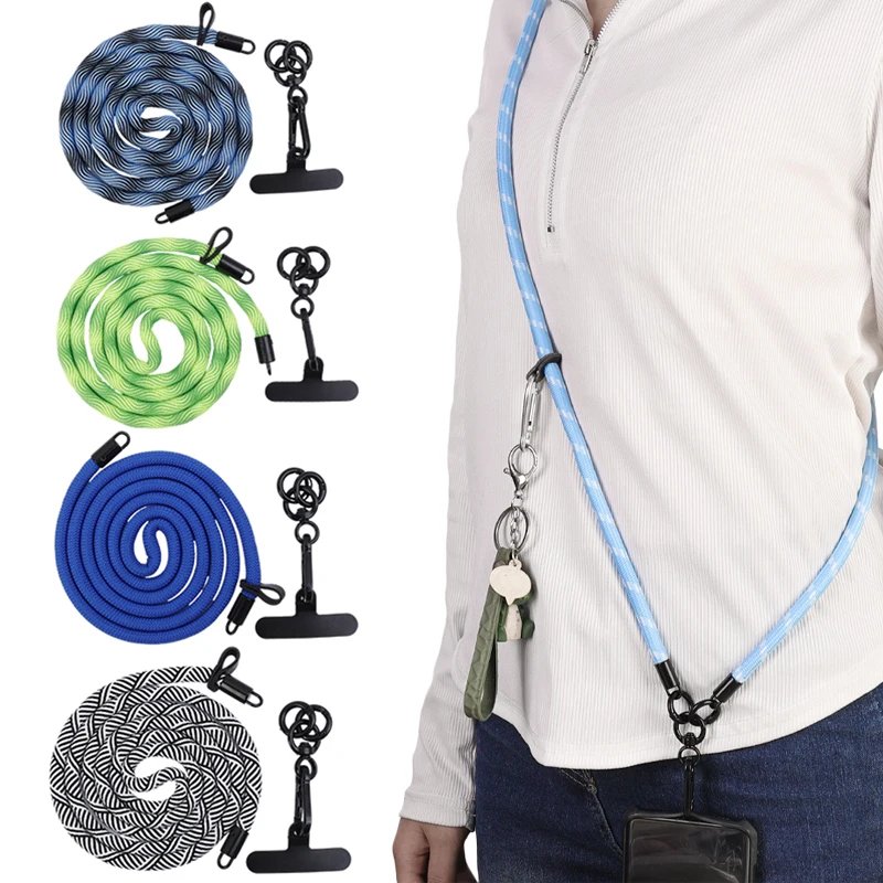 Thick Adjustable Phone Lanyard Detachable Neck Cord Universal Crossbody Strap for Mobile Phone Case Lanyards Charm Pendant
