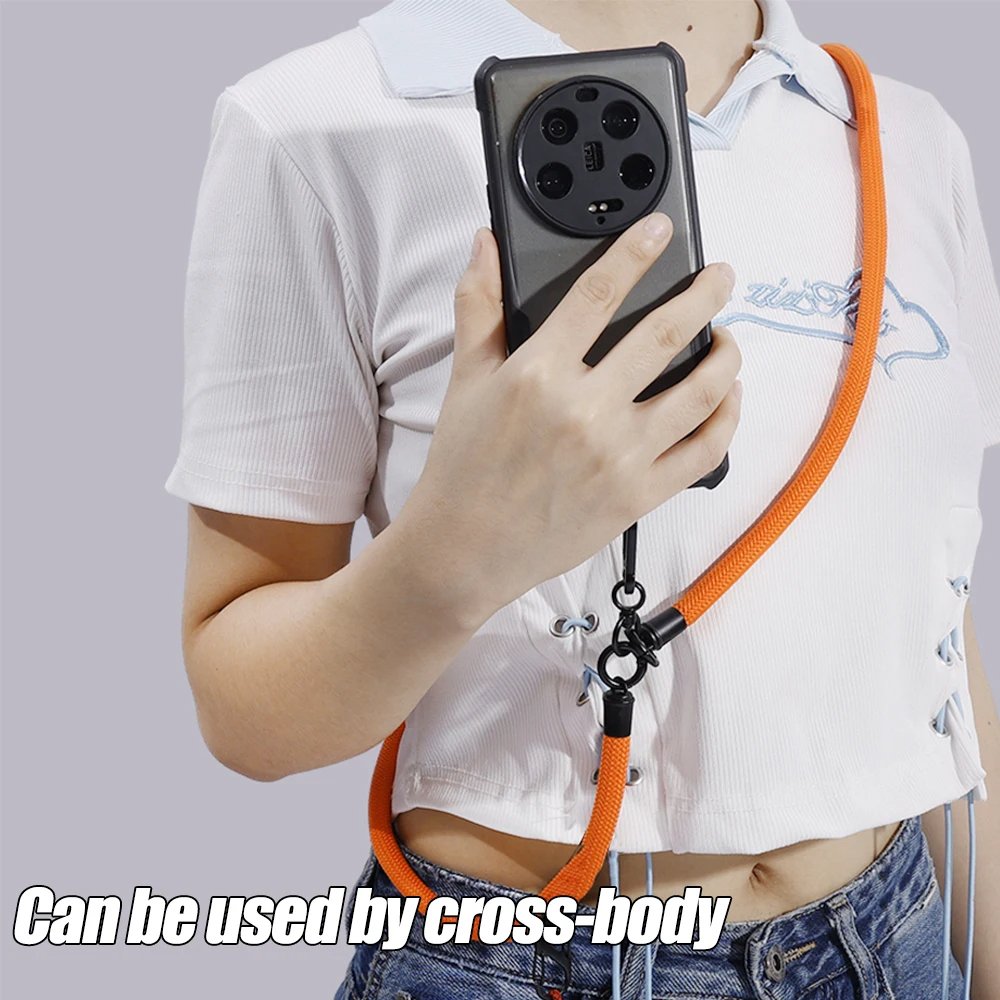 Thick Adjustable Phone Lanyard Detachable Neck Cord Universal Crossbody Strap for Mobile Phone Case Lanyards Charm Pendant