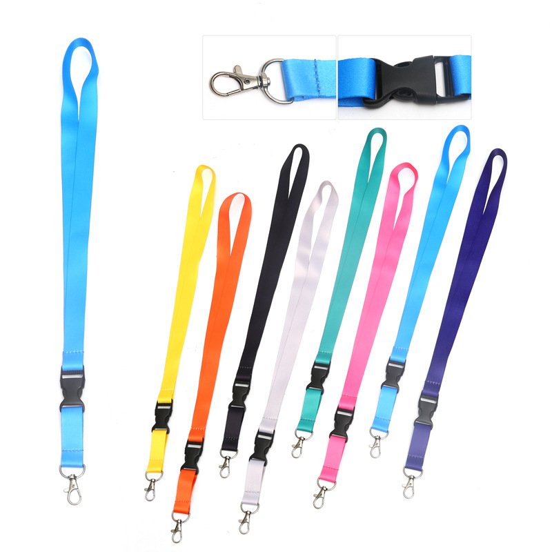 Wholesale Custom Logo Woven Rope Lanyard With ID Card Name Holder Nylon Jacquard Lanyard Mobile Phone Key Lanyards