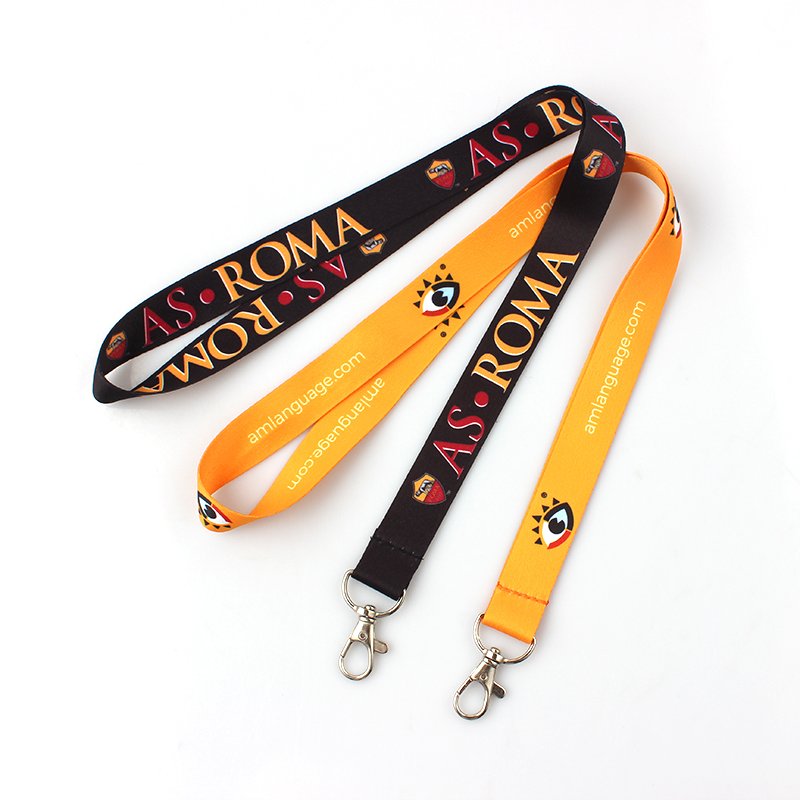 High quality custom cheap printed logo lanyard design pattern neck strap