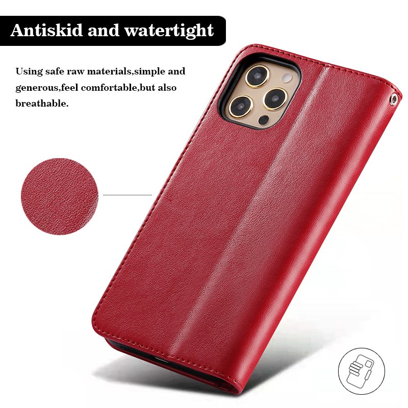 Card Holder Wallet Flip Magnetic Leather Case For iPhone 14 13 15 pro max 16 plus Mobile Phone Cover