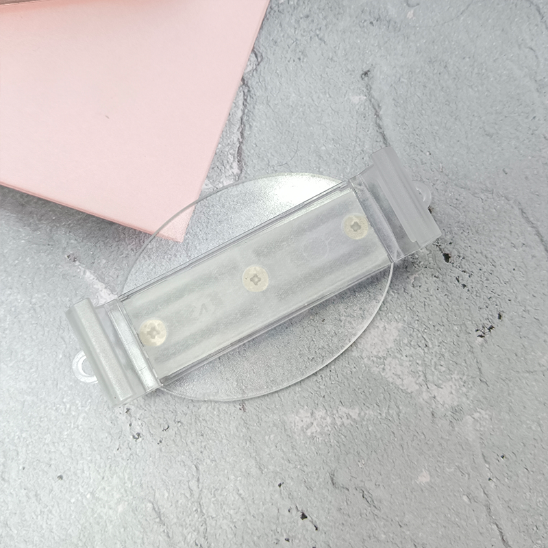 Mobile phone back clip oval transparent PC clip DIY material hanging rope telescopic clip mobile phone accessories