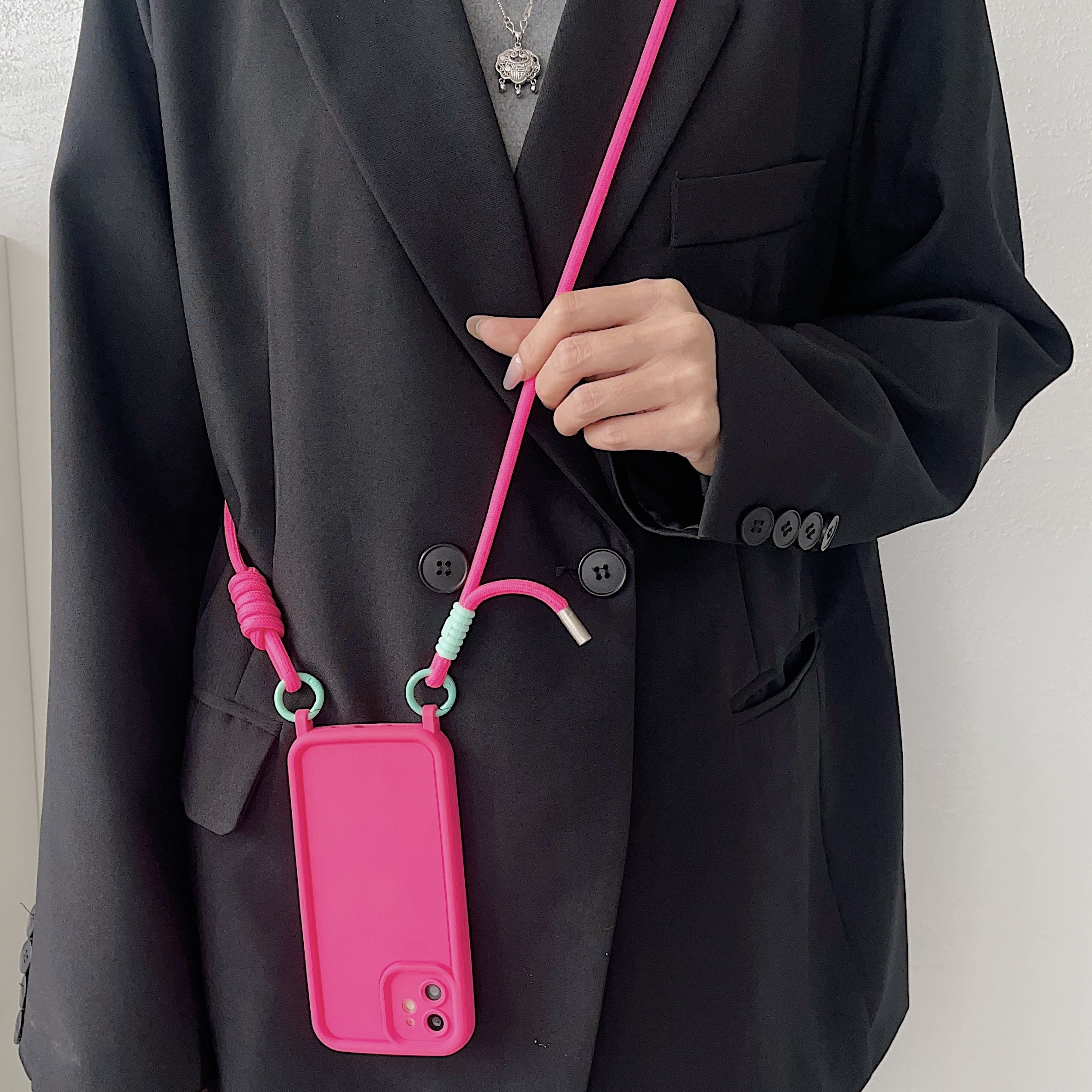 Adjustable Detachable Neck Cord Universal Crossbody Strap Polyester Phone Lanyard Mobile Phone Case Convenient Stylish Accessory
