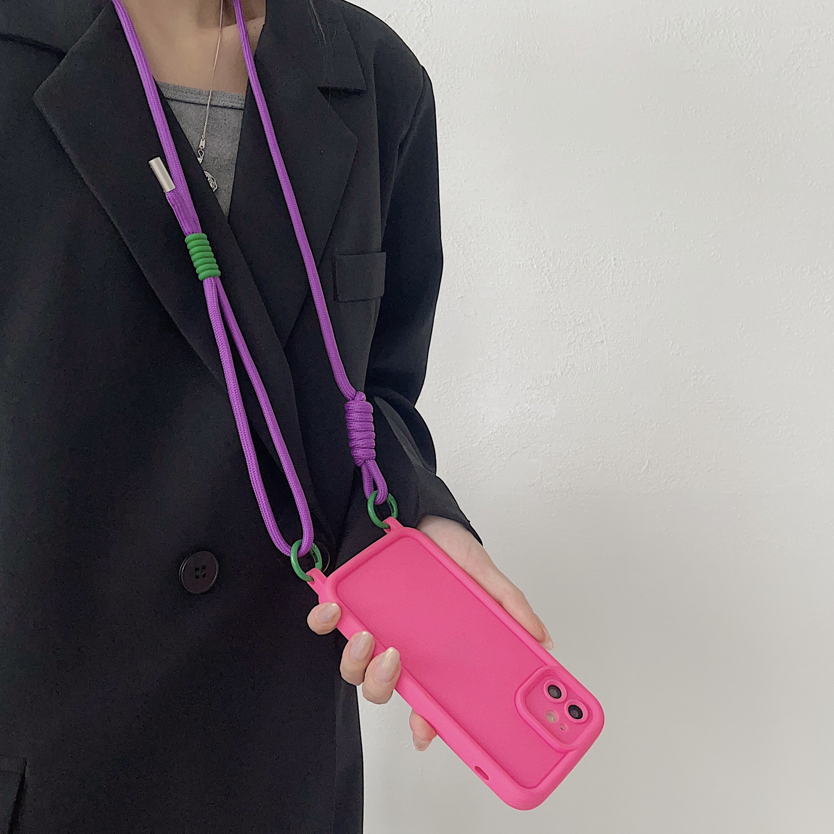 Adjustable Detachable Neck Cord Universal Crossbody Strap Polyester Phone Lanyard Mobile Phone Case Convenient Stylish Accessory
