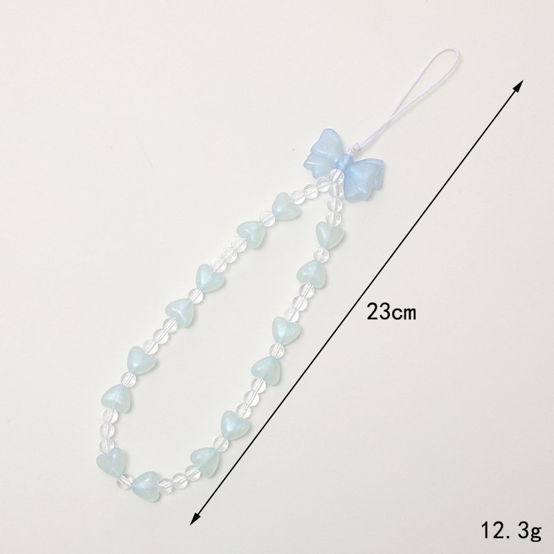 Mobile Phone Strap Lanyard Crystal Beads Mobile Phone Chain Anti-lost DIY Love Pearl Cell Phone Charms