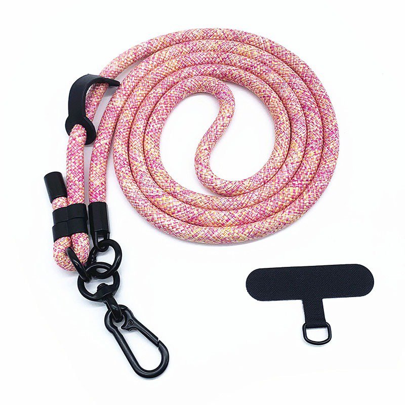 8mm Phone Case Strap Necklace Adjustable Nylon Phone Cord Crossbody Necklace Logo Custom Universal Mobile Phone Lanyard Keychain