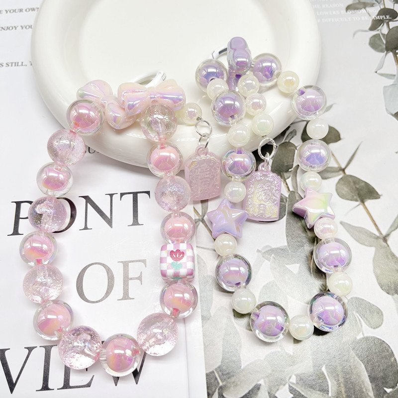 16mm Acrylic Plated UV Scratch Free Beads Round Beads Diy Mobile Phone Chain Bead Material Jewelry Accessories