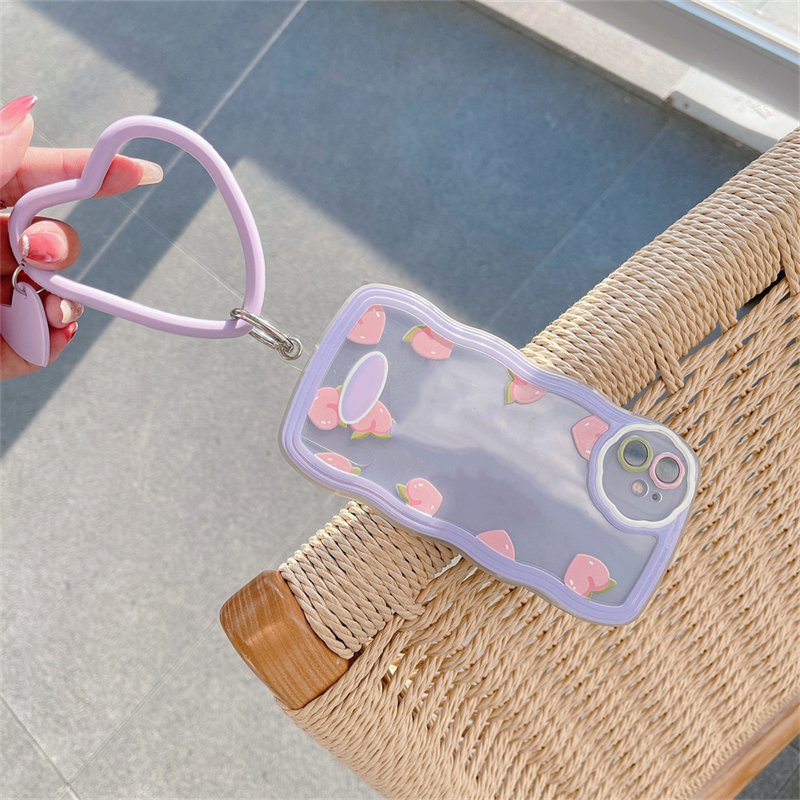 Universal Cute Love Heart Mobile Phone Bracelet Phone Wristband Soft Silicone Anti-Lost Cell Phone Wrist Bracelet