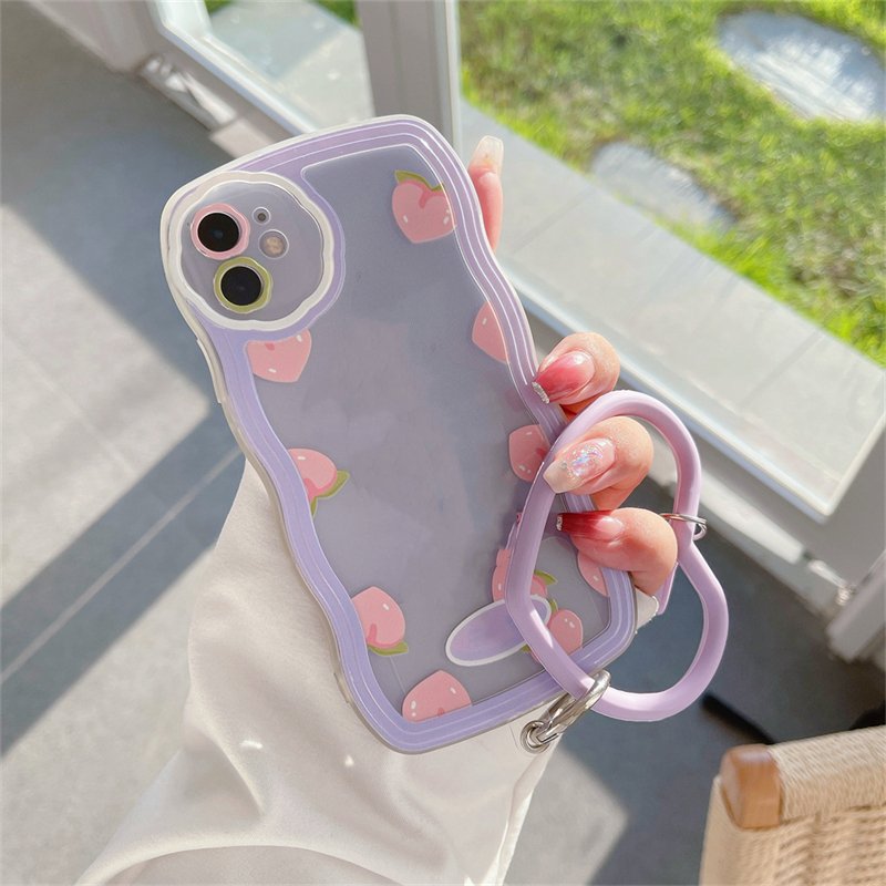 Universal Cute Love Heart Mobile Phone Bracelet Phone Wristband Soft Silicone Anti-Lost Cell Phone Wrist Bracelet