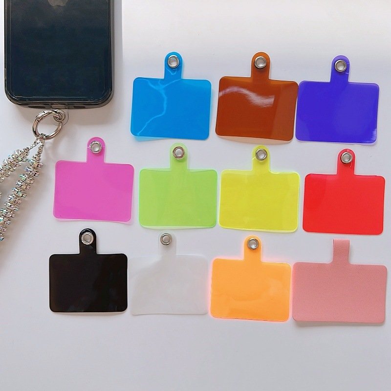 Transparent Flexible Phone Lanyard Cards Mobile Phone Tether Tabs Replaceable Clear Hanging Lanyard Wrist Strap Patch