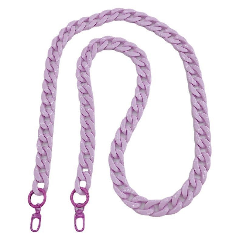 Wholesale Custom Trendy Cell Mobile Phone Lanyard Straps Bag Handle Strap Long Chunky Acrylic Mobile Phone Chain for women