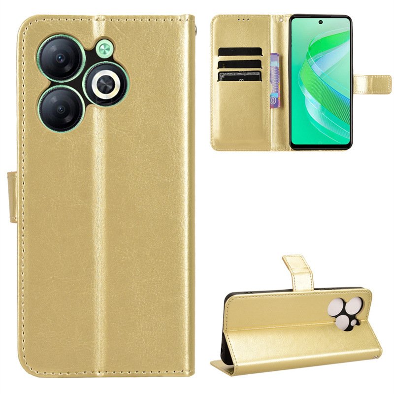 Jmax Luxury Crazy Horse PU Leather Flip Phone Case Wallet Shockproof Mobile Phone Cases For Infinix Smart 5 6 7 8 Pro Plus