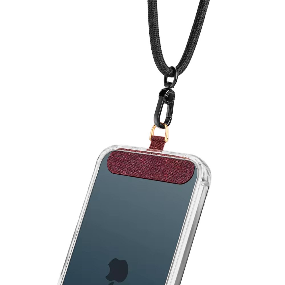 Universal Adjustable Crossbody Necklace Phone Lanyard Cell Phone Strap Anti-Lost Polyester Phone Case Lanyard with Patch Tab