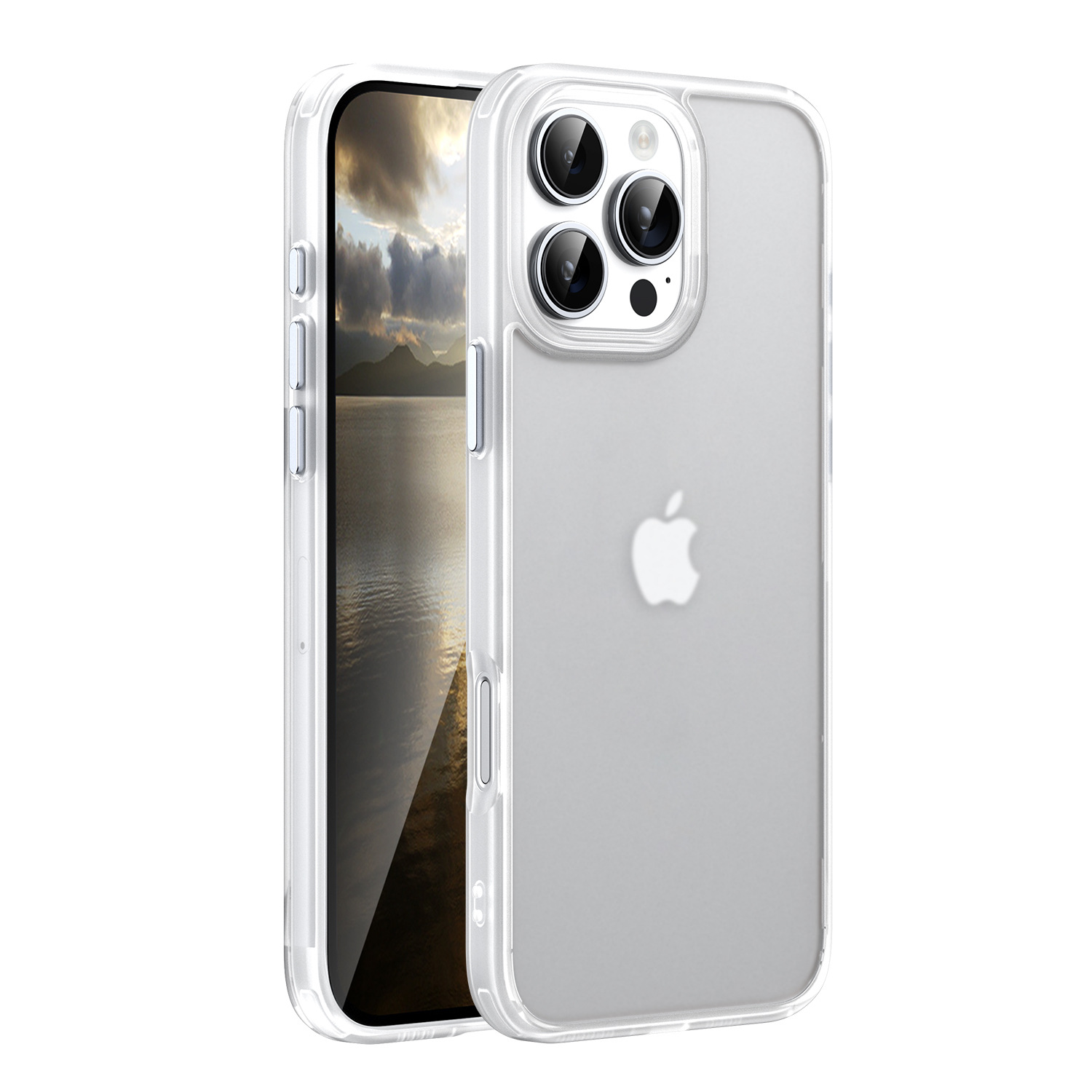 Japanese and Korean Skin Frosted for 15promax Phone Case Transparent Iphone14pro Creative Full Cover 16P