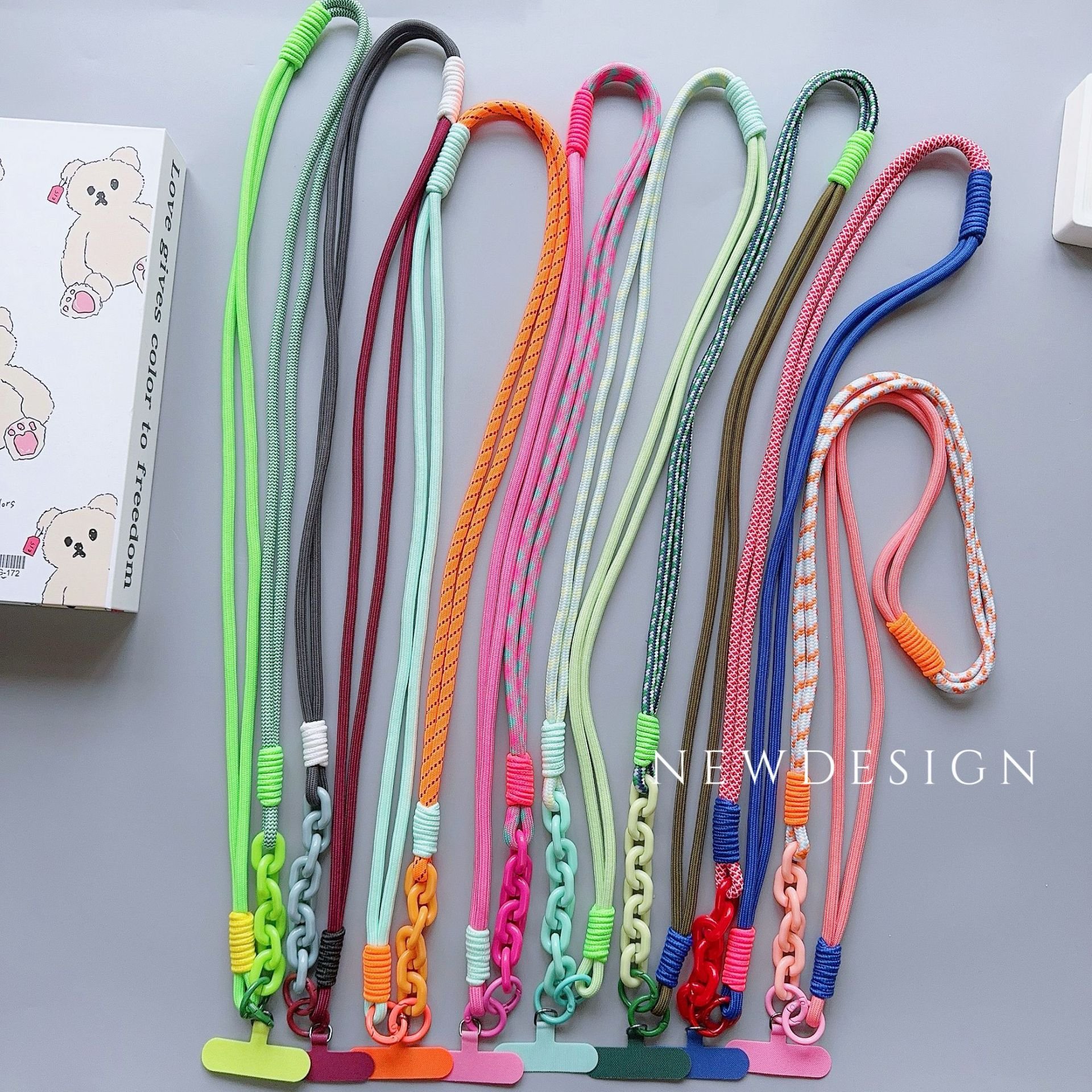 Universal Hands Free Smartphone Strap Rope Key Chain Holder Colorful Lovely Girls Phone Lanyard Mobile Phone Straps