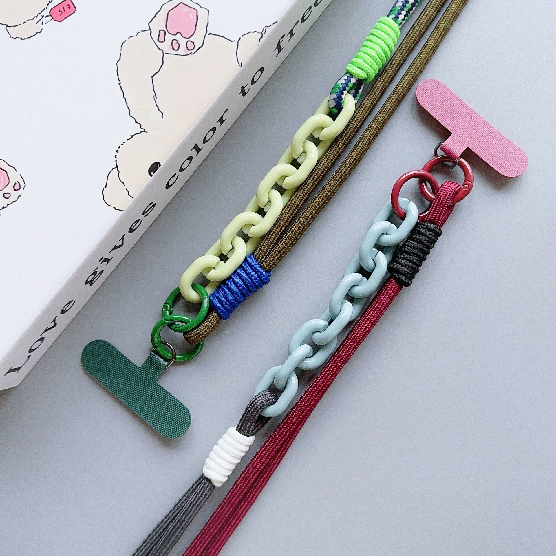 Universal Hands Free Smartphone Strap Rope Key Chain Holder Colorful Lovely Girls Phone Lanyard Mobile Phone Straps