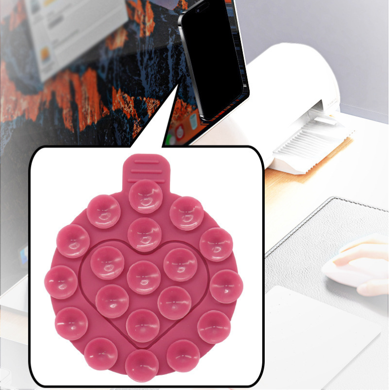 Silicone Suction Cup Phone Case Mount Double Sided Phone Accessories Hands-Free Strong Grip Holder for Selfies and Videos