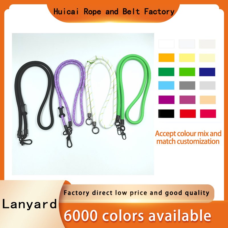 Customized 8mm and 10mm multifunctional outdoor phone crossbody lanyard suitable for hanging water cups and mobile phones