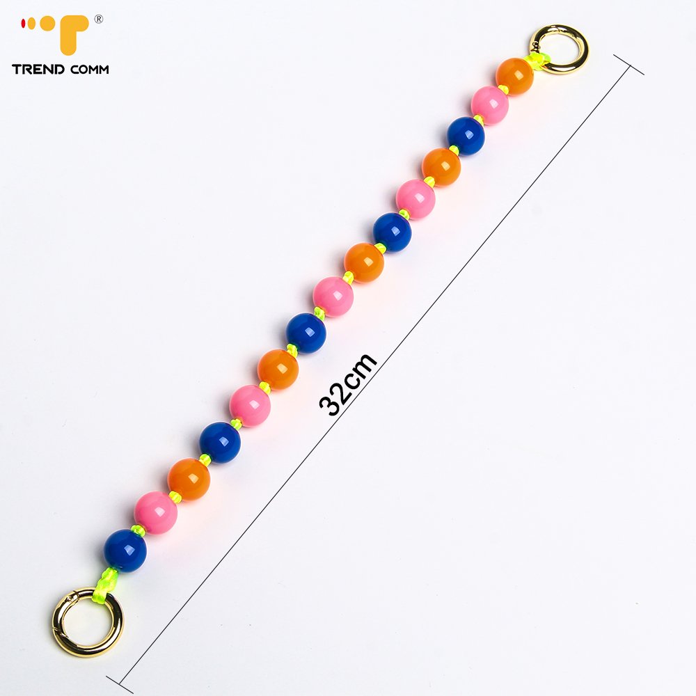 Cross Body Phone Lanyard Wood Bead Classic Women Men Mobile Strap Wooden Colorful Beads Chain Cord Fashion Jewelry Boho Straps