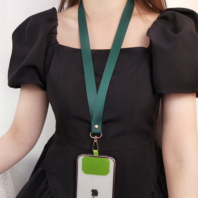 Long Solid Color Durable Mobile Phone Straps Lanyard Broadband Chain Sling Pendant Neck Rope Simplicity Anti-Lost Rope Pendant