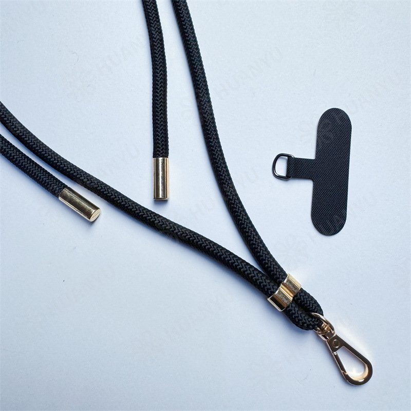 Wholesale custom universal high quality cell phone shoulder crossbody lanyard chest strap with nylon patch for mobile phone