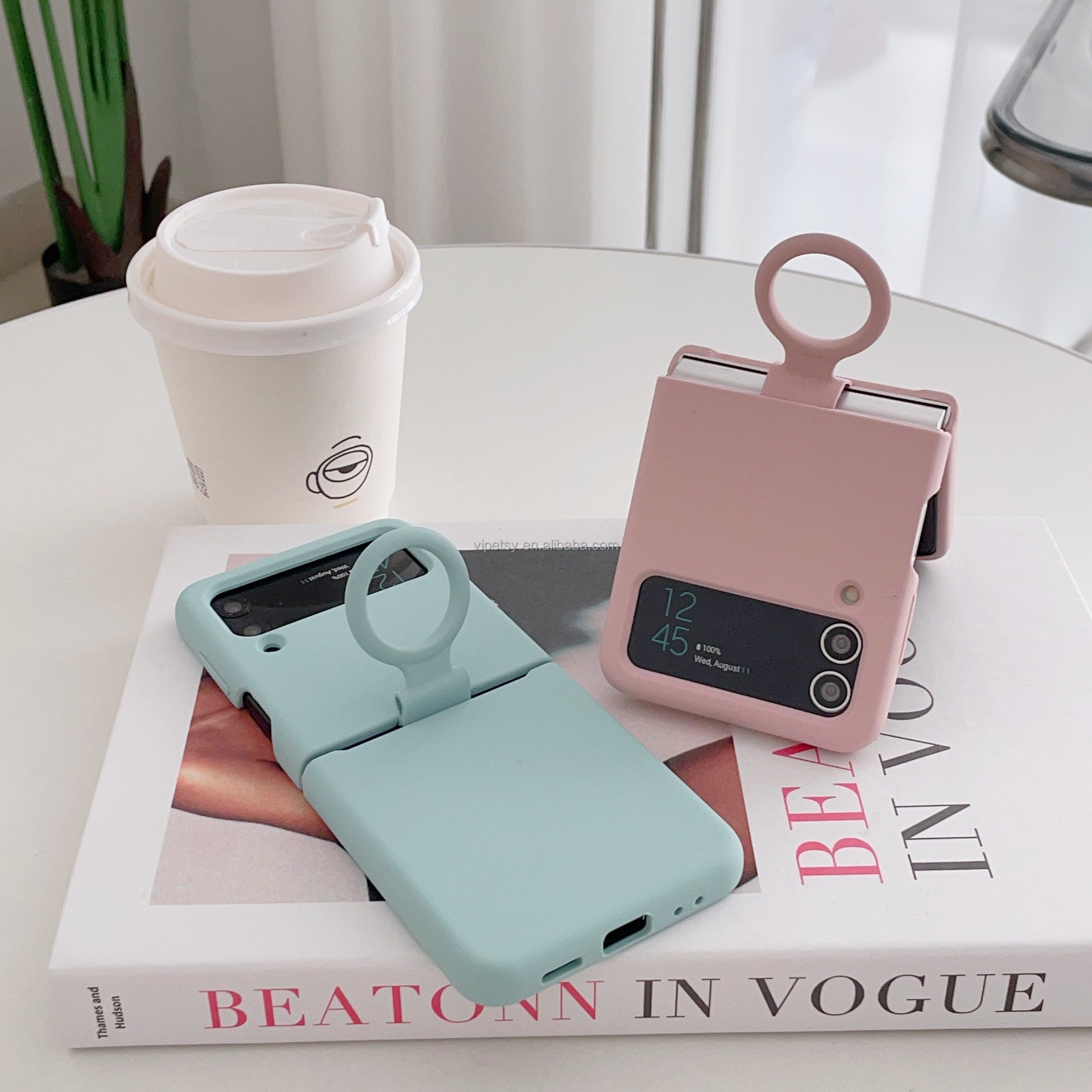 Solid Color Simple Fashion Silicone Grip Cover Protective Case For Galaxy Z Fold 4 Fold 3 Mobile Phone Cases Fashion Cases