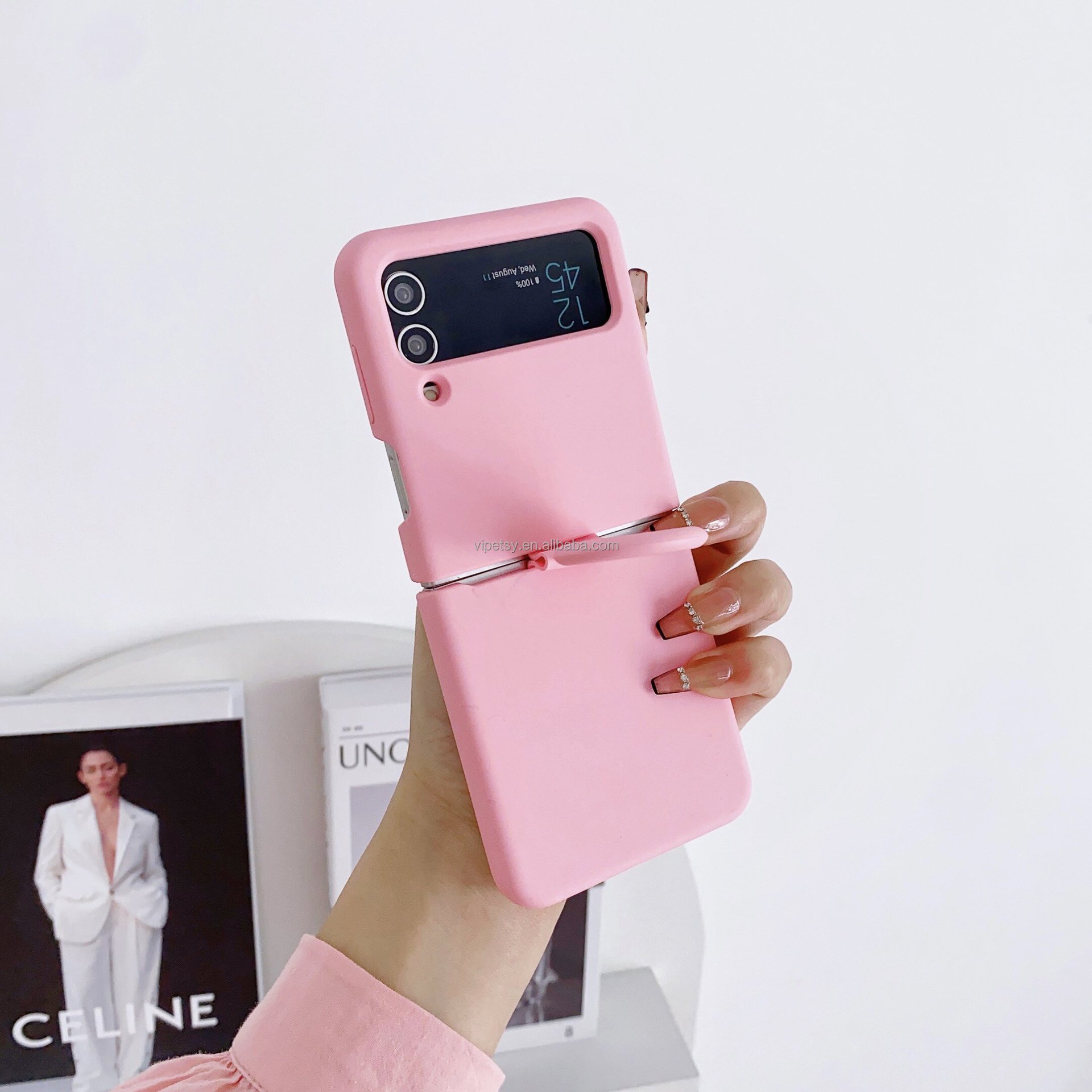 Solid Color Simple Fashion Silicone Grip Cover Protective Case For Galaxy Z Fold 4 Fold 3 Mobile Phone Cases Fashion Cases