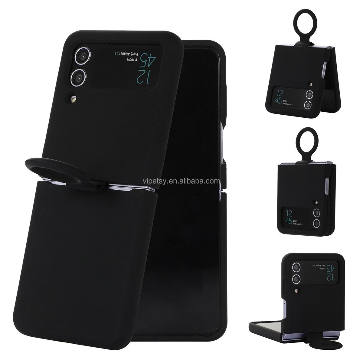 Solid Color Simple Fashion Silicone Grip Cover Protective Case For Galaxy Z Fold 4 Fold 3 Mobile Phone Cases Fashion Cases