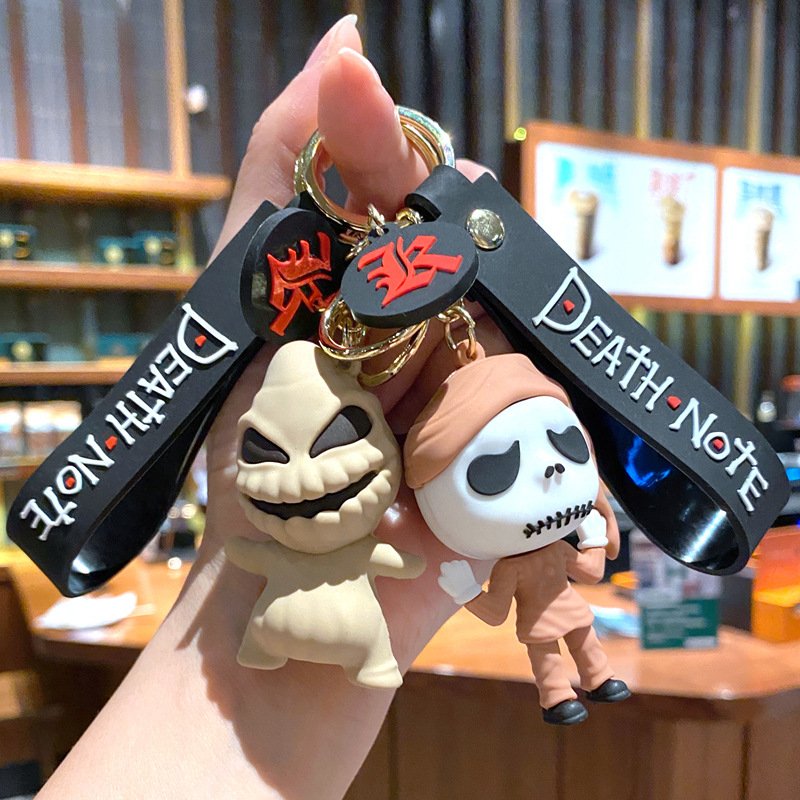 Lilangda Halloween Keychain Cartoon character Key Chain Personality Ghost Head Pumpkin Fob Key Accessories Key Ring