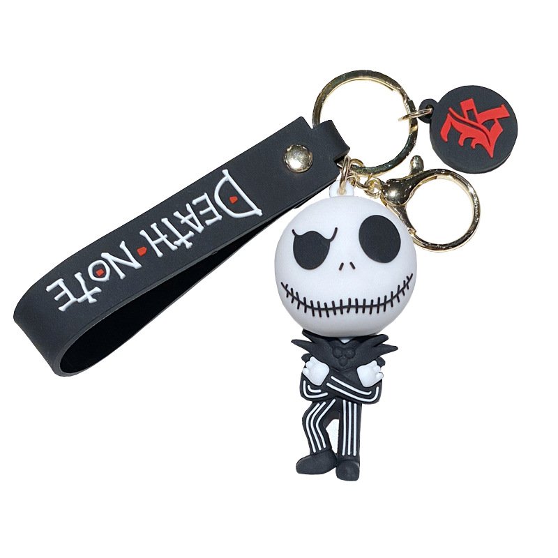Lilangda Halloween Keychain Cartoon character Key Chain Personality Ghost Head Pumpkin Fob Key Accessories Key Ring
