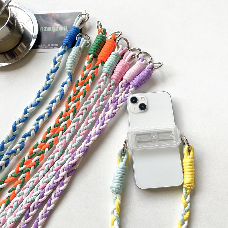 Fashion Smart Phone Crossbody Strap Lanyard Cord Anti-theft Hanging Rope 5 Colors Nylon Rope For Mobile Phone Accessories