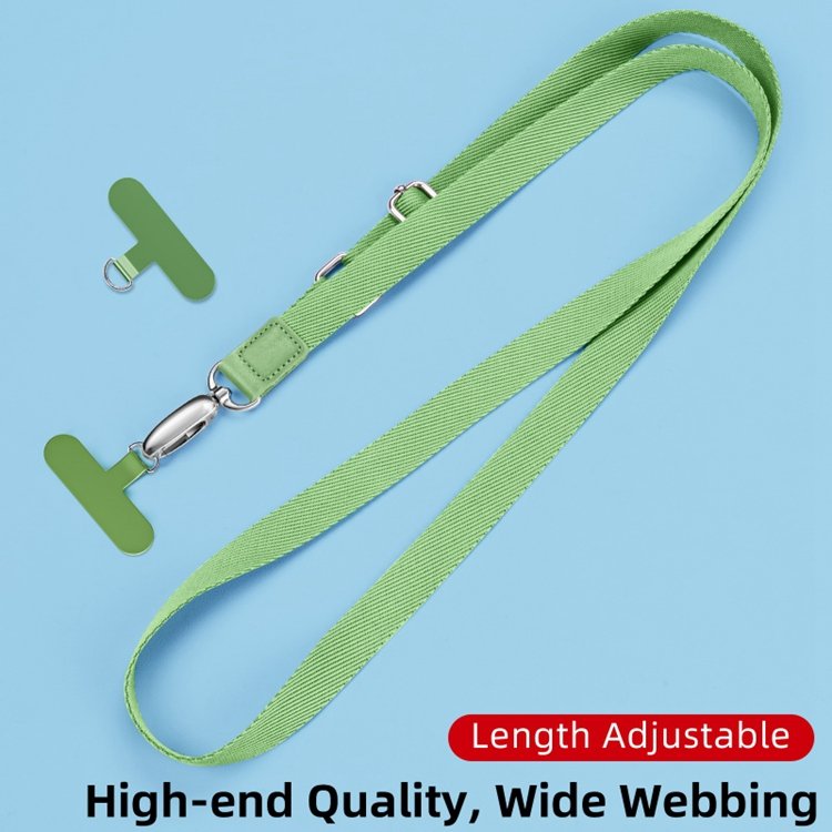 High Quality Universal Crossbody Wide Webbing Phone Strap Nice Woven Mobile Phone Cord Metal Fish Hook Fabric Adjustable Lanyard