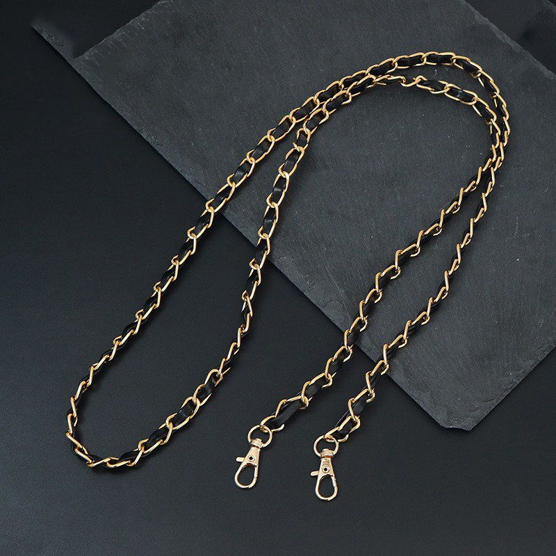 Black Leather Crossbody Lanyard Necklace Chain For Phone Case Cover Strap Long Mobile Phone Chains 120cm Phone Shoulder Strap