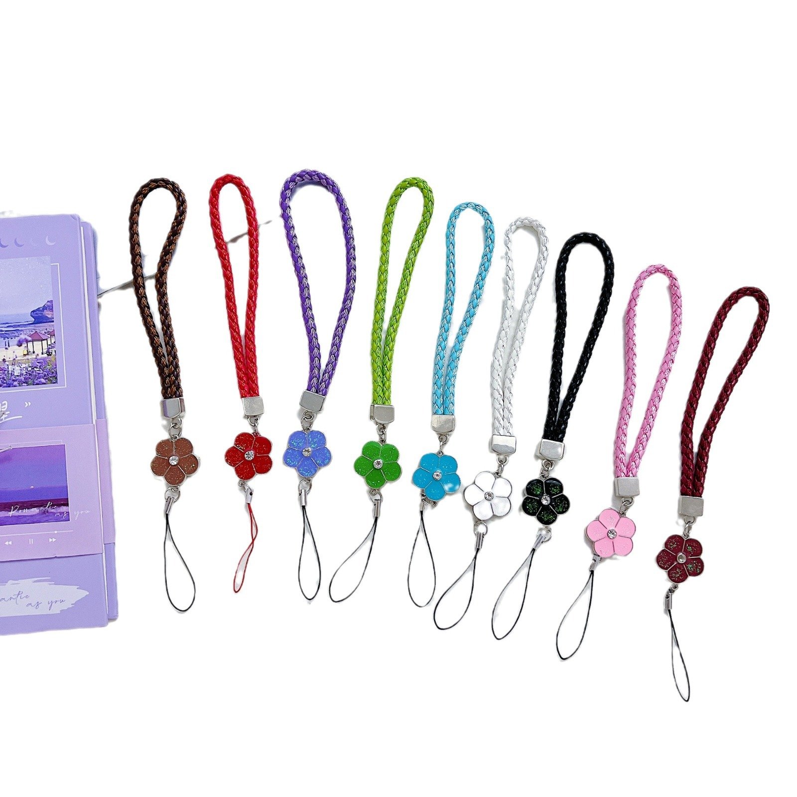 Multicolor Phone Charm String Short Braid Mobile Phone Straps for Camera GoPro Women Anti-Lost Lanyard Gift Keychain Strap