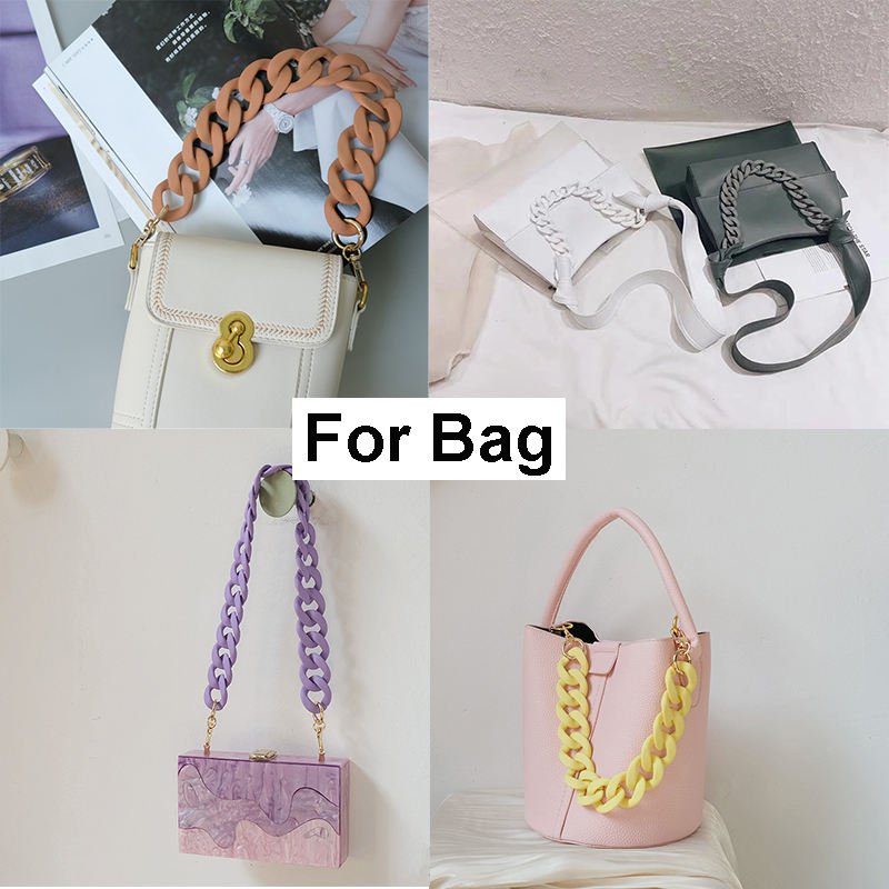 Luxury Matte Resin Jewelry Acrylic Chain Phone Case Cover Strap Buckle For iPhone 16 15 14 Pro Max Necklace Shoulder Case Cover