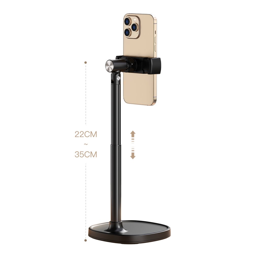 X66Pro Cell Phone Stand Mount Desk Adjustable Height Angle Phone Holder 360 Degree Rotating Desktop Phone Stand