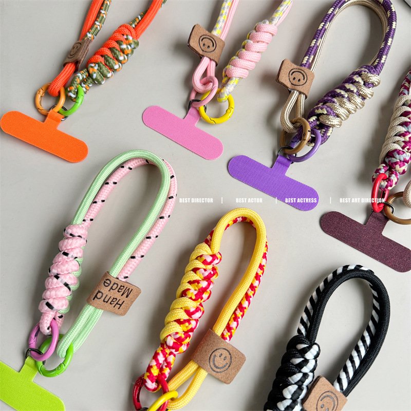 Mobile Phone Lanyard Wrist Strap Clip Hand Rope Gasket Patch Portable Fixed Card Anti-loss Chain Strong Rope Wrist Strap