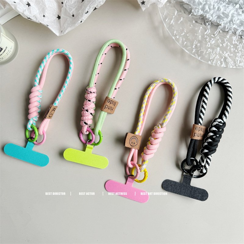 Mobile Phone Lanyard Wrist Strap Clip Hand Rope Gasket Patch Portable Fixed Card Anti-loss Chain Strong Rope Wrist Strap