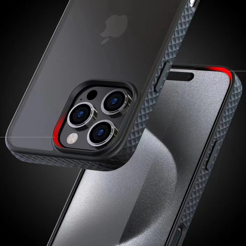 Magnetic Case for iphone 16 Diamond Textured Anti-Slip Edge Shockproof Translucent Hard Slim Magnet case for iphone 16
