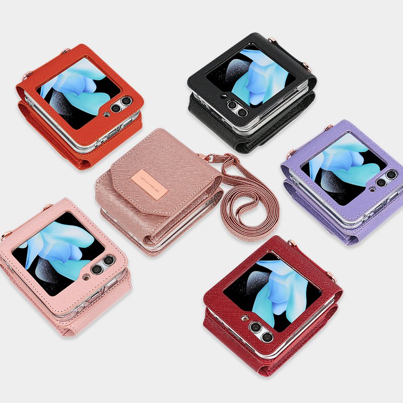 VIETAO New Design Leather Wallet Phone Case For Samsung galaxy z flip 6 flip case Girls z flip 5 4 3 wallet case with hand strap