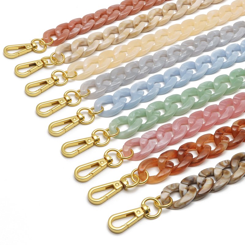 Universal Acrylic Phone Crossbody Necklace Gold Phone Case Lanyard Women Fashion Acrylic Chain Mobile Phone Chain Strap 120cm