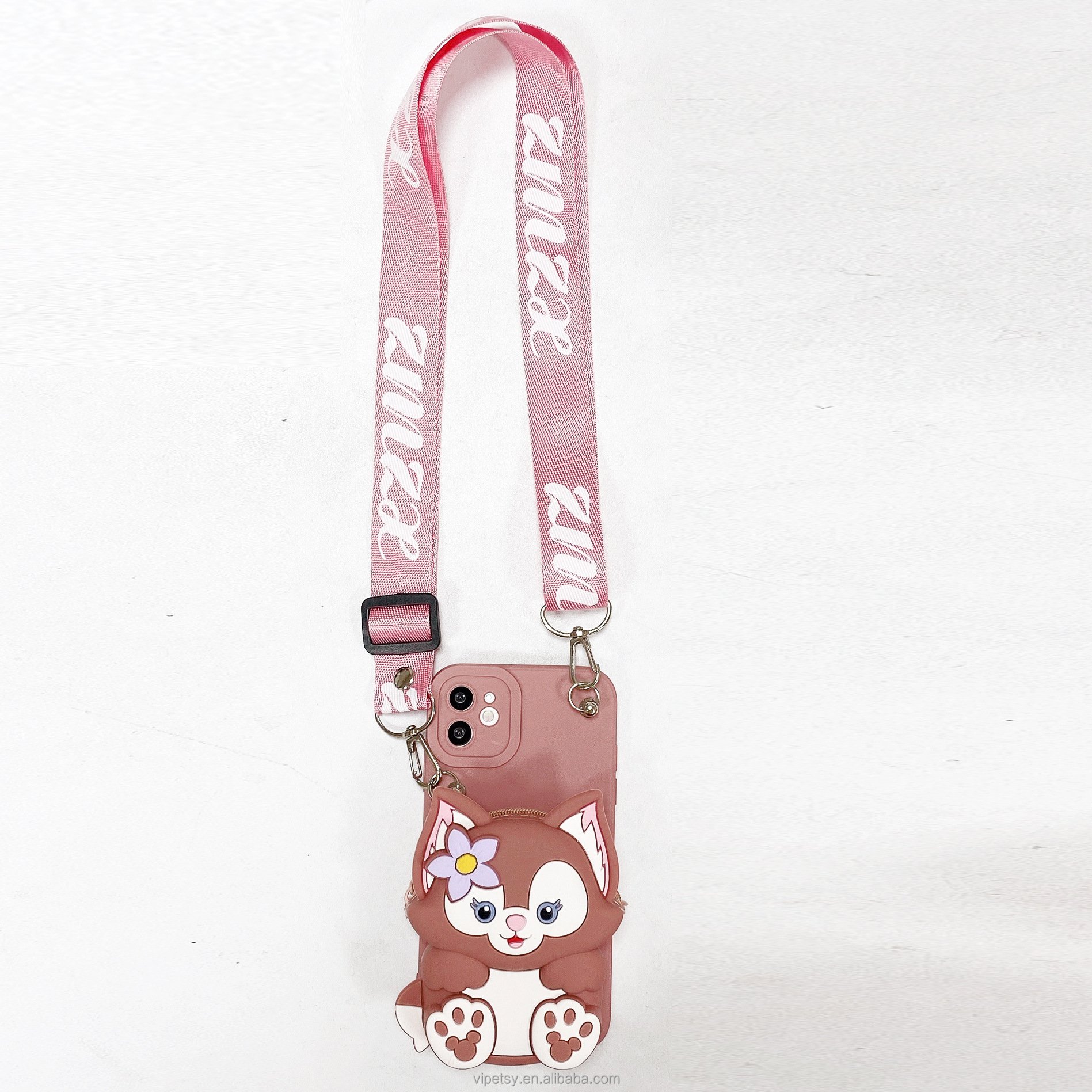Wholesale 3D cartoon silicone fox anti drop phone cases 15 14 Plus 13mini 12pro 11promax Xs XR 7 8 for iPhone