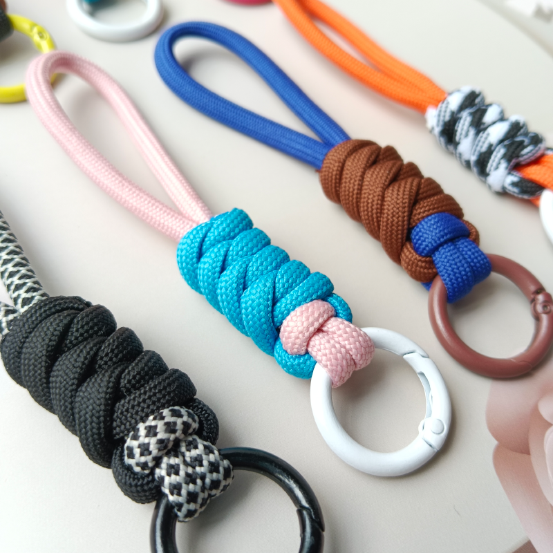 color blocking knotted mobile phone hanging rope woven hanging rope phone case keyring mobile phone accessories