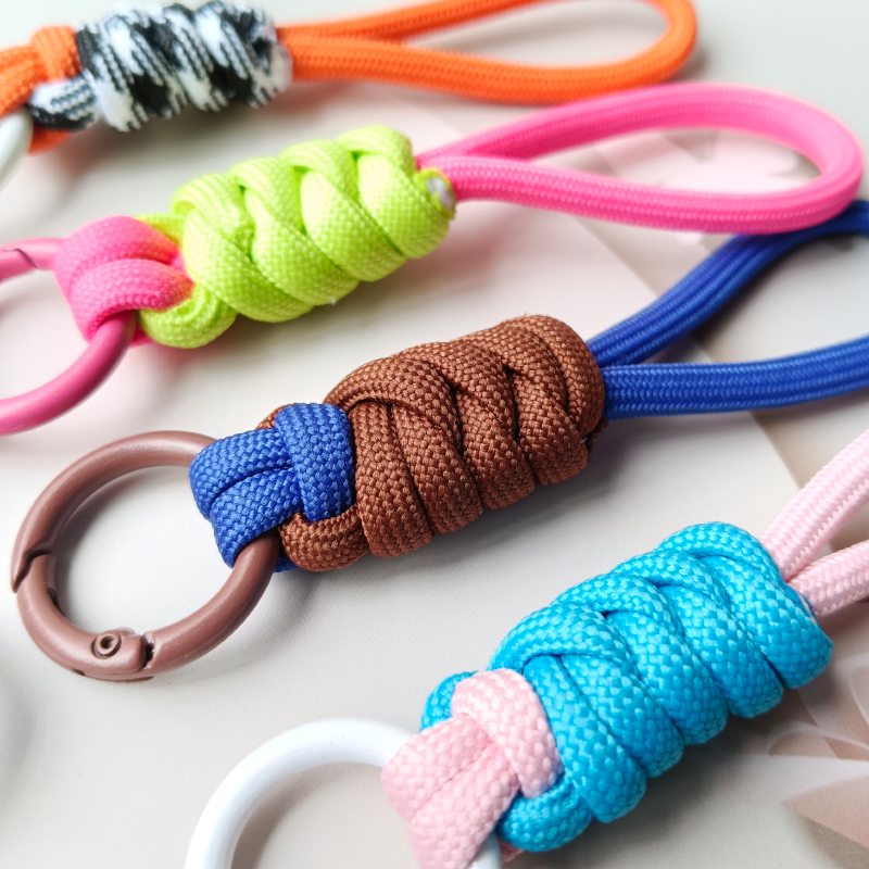 color blocking knotted mobile phone hanging rope woven hanging rope phone case keyring mobile phone accessories